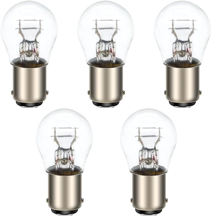 Set van 5 BA15D P21W 24V 21W Dubbele Gloeilampen voor Auto en Motorfiets