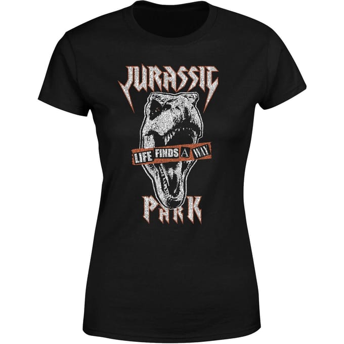 Jurassic Park Rex Punk Women's T-Shirt - Zwart - M