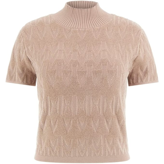 GUESS Adele Logo Chenille Silk Taupe Multi Größe: M | Pullover Outlet | Damen | Schwarz
