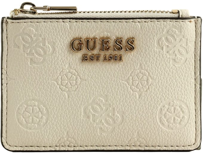 GUESS kaarthouder Ella Logo SLG Credit Card Case Stone Logo crème