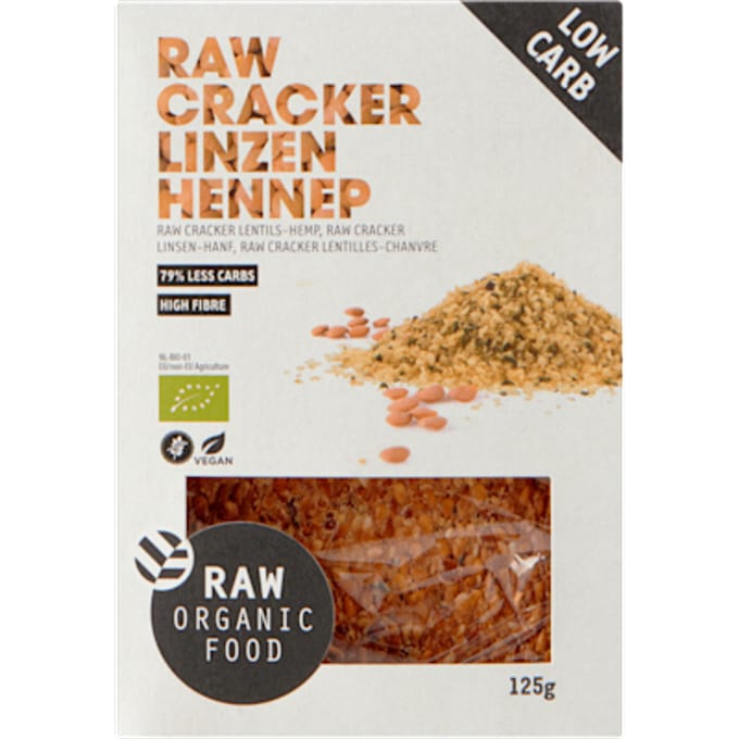 Raw crackers linzen-hennep bio