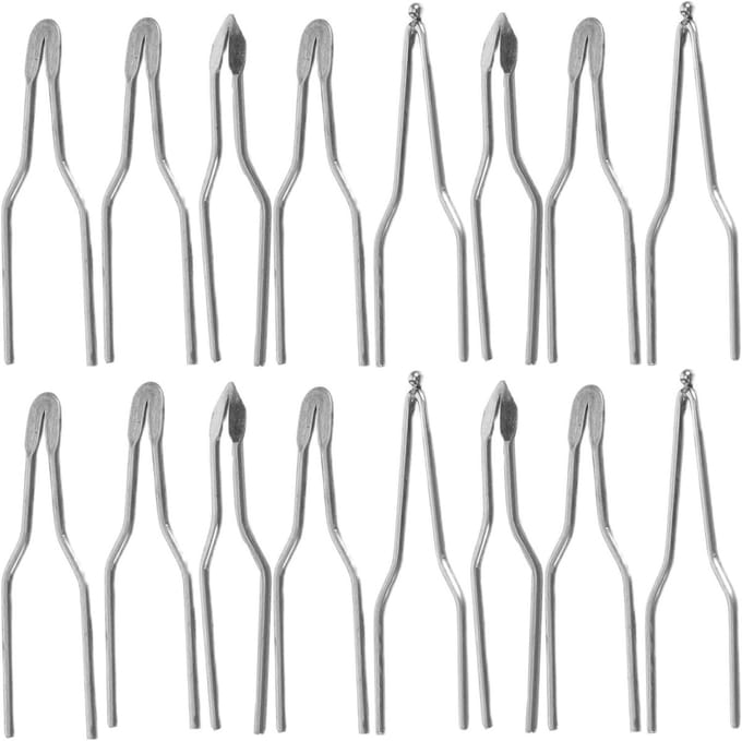 Pyrografie Draadpunten - Houtbrand Accessoires - Houtbewerking Hobby - Efficiënte Verwarming - 16 Stuks - Zilver