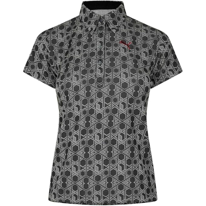 Puma Hexagon golfpoloshirt met korte mouwen voor dames (Grijs)