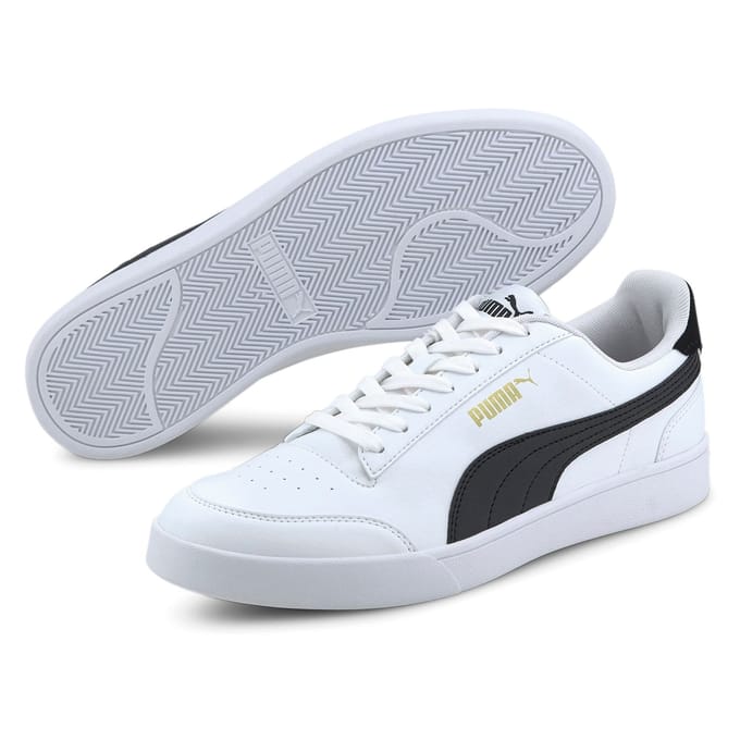 PUMA Puma Shuffle Unisex Sneakers - Puma White-Puma Black-Puma Team Gold