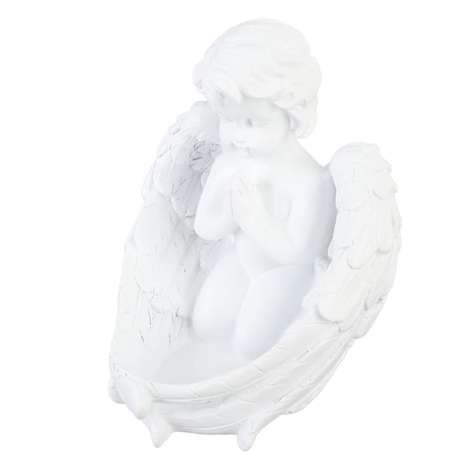 Kandelaar Ornament Schattig Vintage Biddend Figuur Desktop Beeld voor Woonkamer Entree white