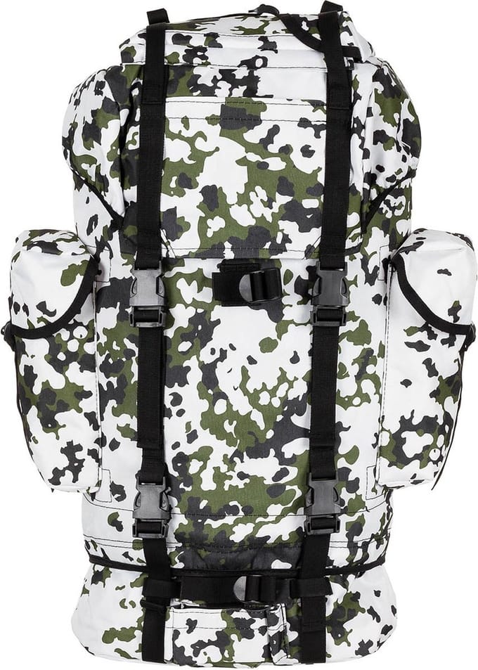 MFH Bundeswehr Combat - Grote legerrugzak - 65 liter - Sneeuw camouflage