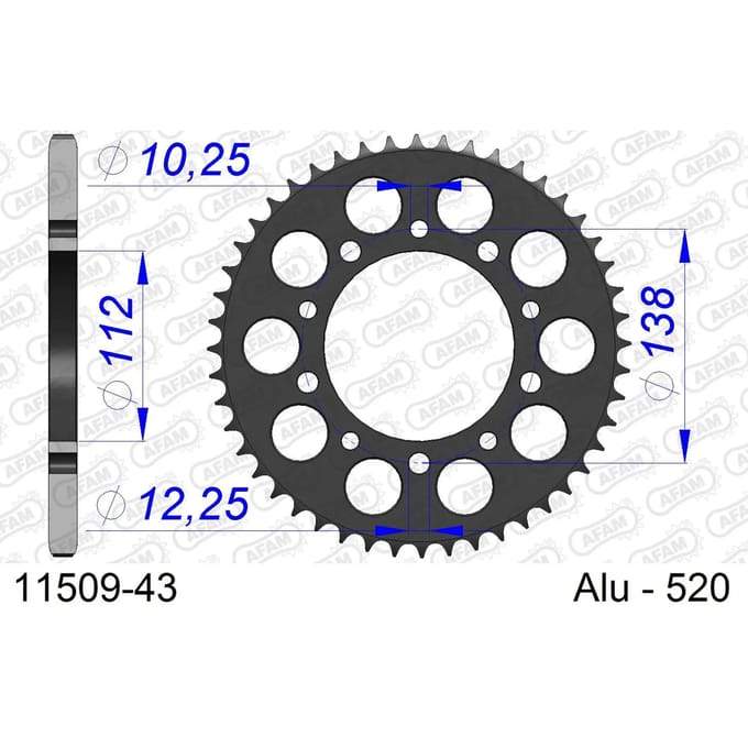 Tandwiel Afam 520 43 dents