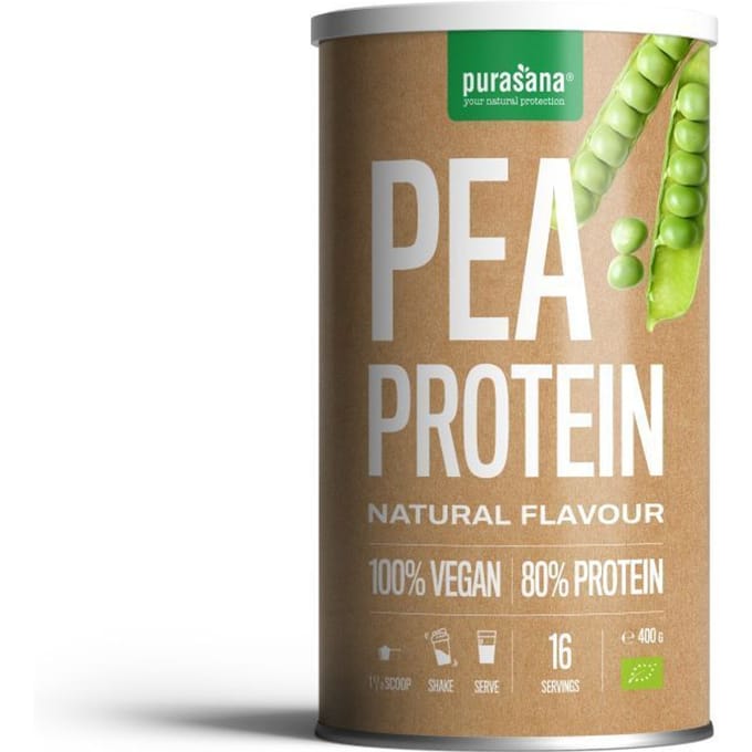 Purasana Vegan Proteïne Erwt 80% Naturel Smaak 400g
