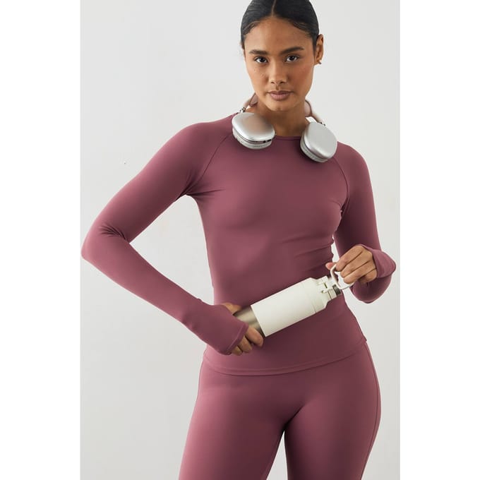 Dames DSGN Studio Ultra Sculpt Lange Mouw Top | Rose | Maat: XS