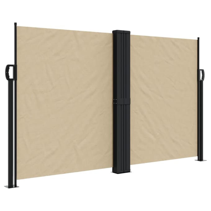 vidaXL - Windscherm - uittrekbaar - 140x600 - cm - beige