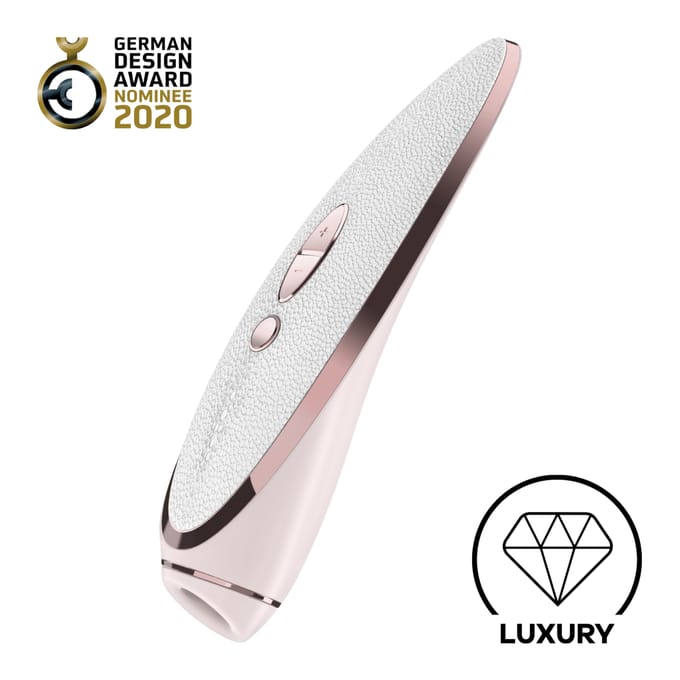 Satisfyer 'Prêt-à-porter' van echt leer en edelmetaal