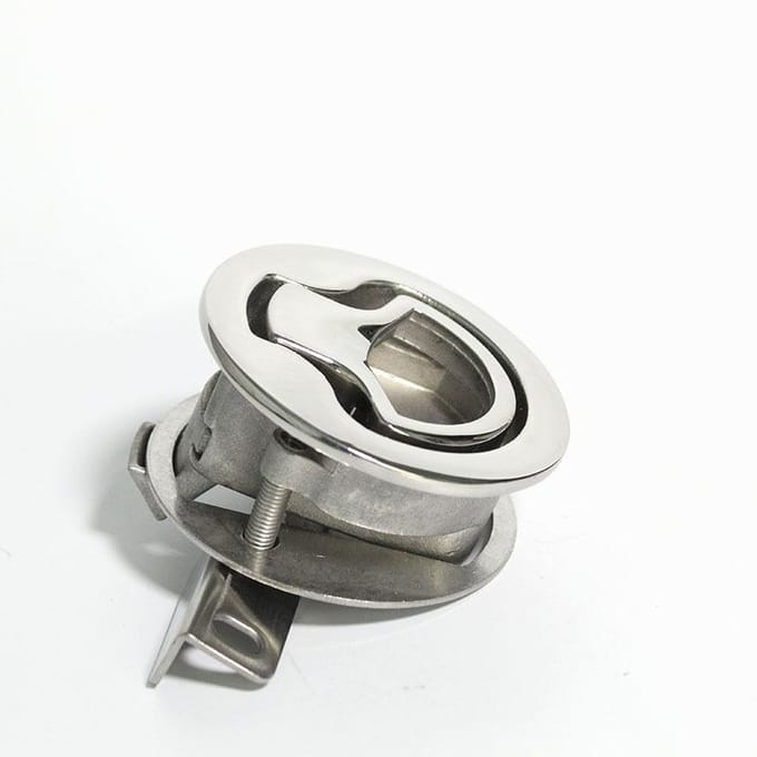 Serrure de pont ronde pour bateau Kayak en acier inoxydable, serrures de toilettes au sol, accessoires de Yacht gray