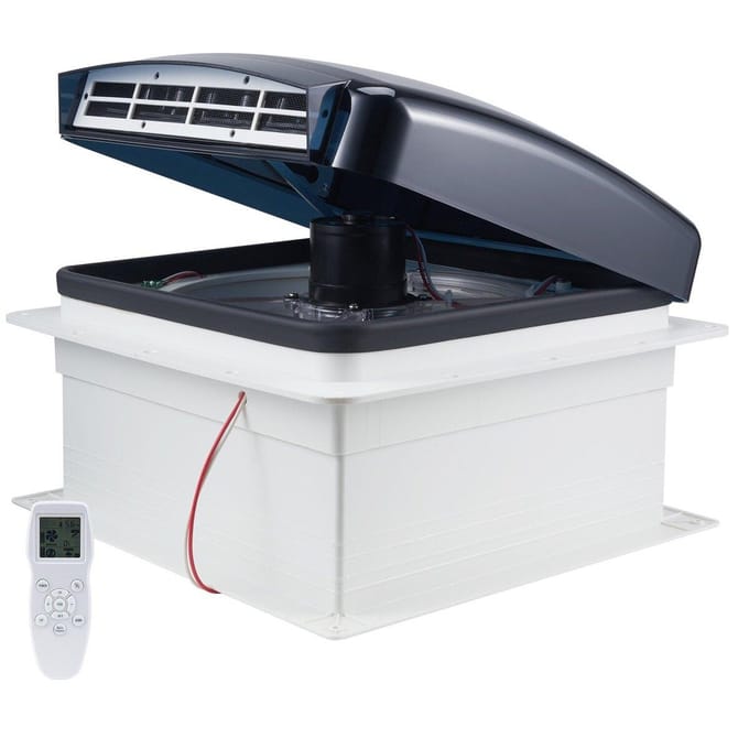 Ventilateur de toit pour camping-car 14 pouces réversible avec cache-pluie couvercle supérieur motorisé