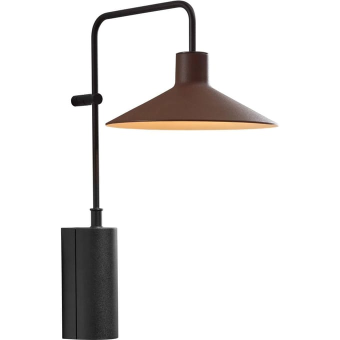 Bover Platet A01 LED buitenwandlamp kap bruin