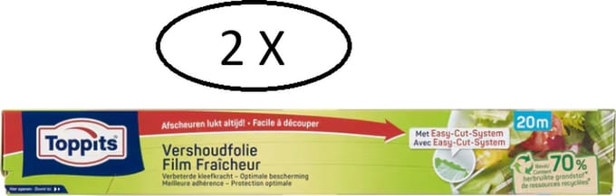 2x Toppits Vershoudfolie 32,5 cm 20 mtr