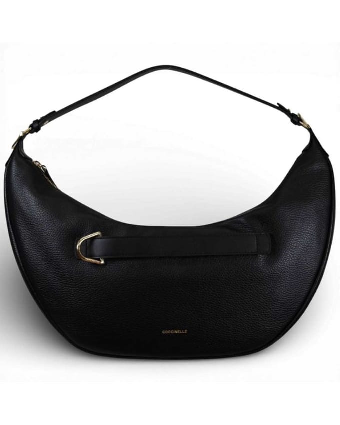 COCCINELLE Leren schoudertas Paki Handbag Leather Noir / Noir zwart