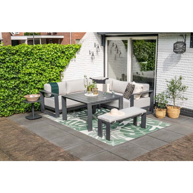 Garden Impressions Levanto lounge-diningtafel 111x111 cm carbon black