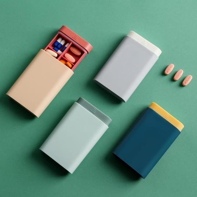 Mini Pillendoos Draagbare Reispillendoos Opslagcontainer voor Eén Dag Tablet Plastic Pillendoos Medicijndoos Houder Organizer grijs