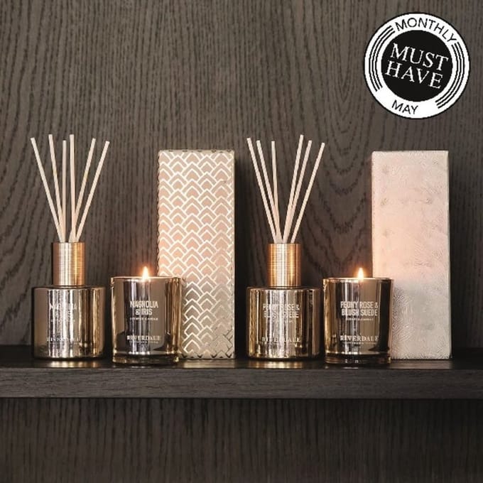 Riverdale - set 2 Luxury Giftbox Josh - Magnolia &Iris + Peony Rose & Blush Suede(geurstokje + kaars)
