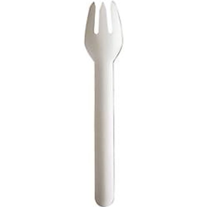 Papstar Pure wegwerpservies, vorken, L 155 mm, van FSC®-gecertificeerd papier, wit, 100 stuks