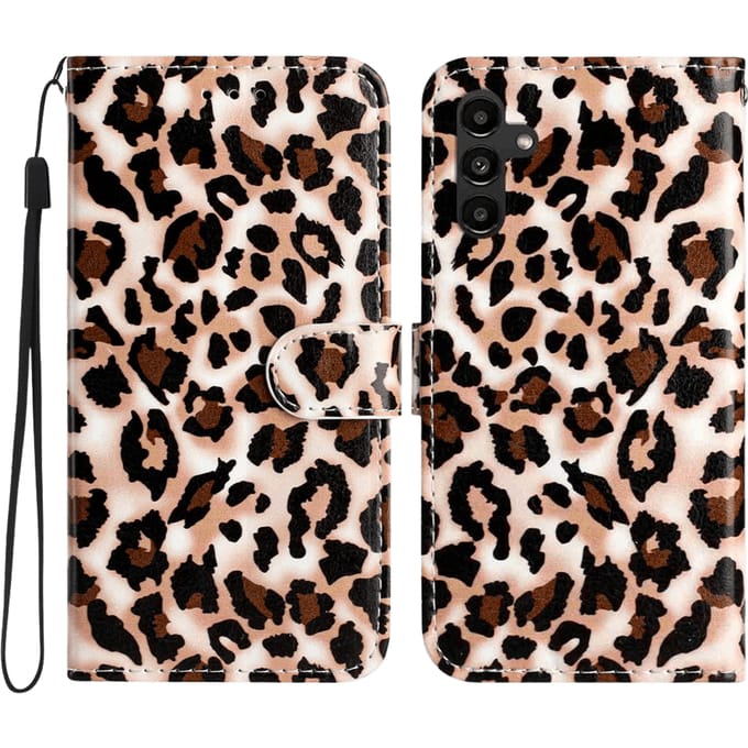 Comfycase Samsung Galaxy S25 FE Bookcase Luipaardprint Meerkleurig