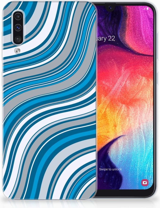 Samsung Galaxy A50 TPU bumper Waves Blue