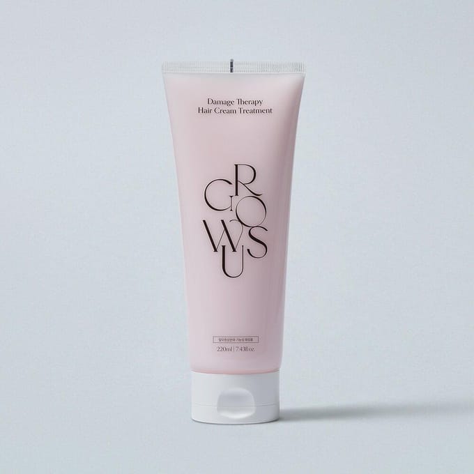 growus Damage Therapy Haarcrème Behandeling 220mL Speciale Set (+Crèmebehandeling 21g) white