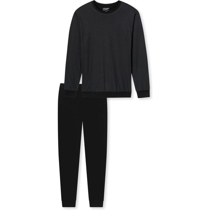 Uncover by Schiesser Lange pyjama - Heren Pyjamaset - zwart