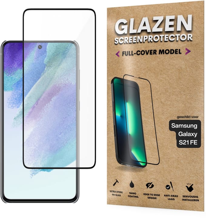 Screenprotector - Geschikt voor Samsung Galaxy S21 FE - Gehard Glas - Full Cover Tempered Glass - Case Friendly