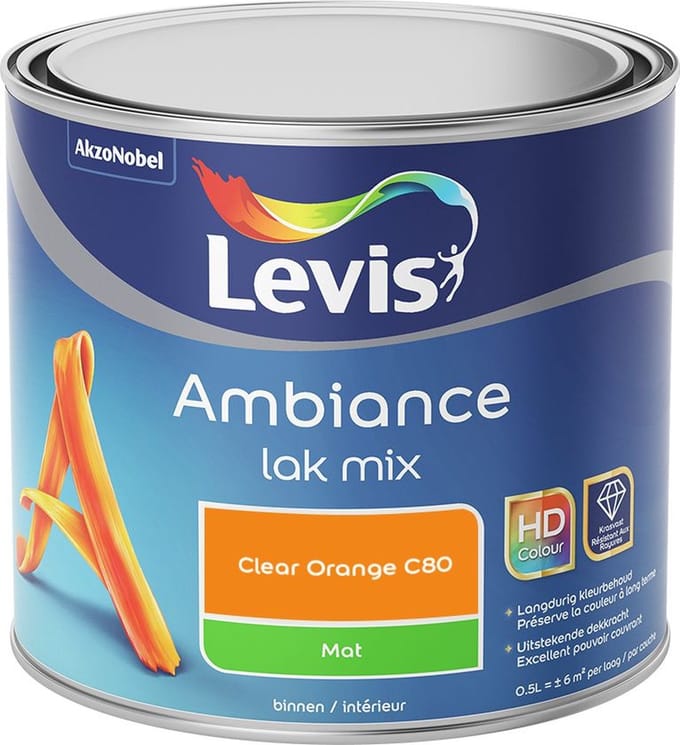 Levis - Ambiance Lak Mat Mix - Clear Orange C80 - Mengverf - 0,5 L