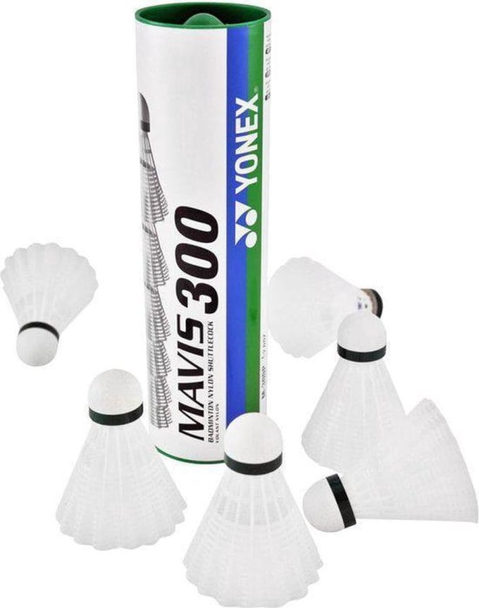 Yonex overdoos Mavis 300 wit slow badmintonshuttle - wit/groen