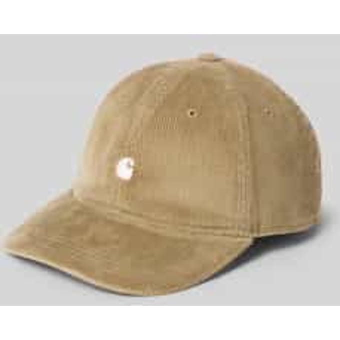 Baseballpet van corduroy met labelstitching model 'Harlem'