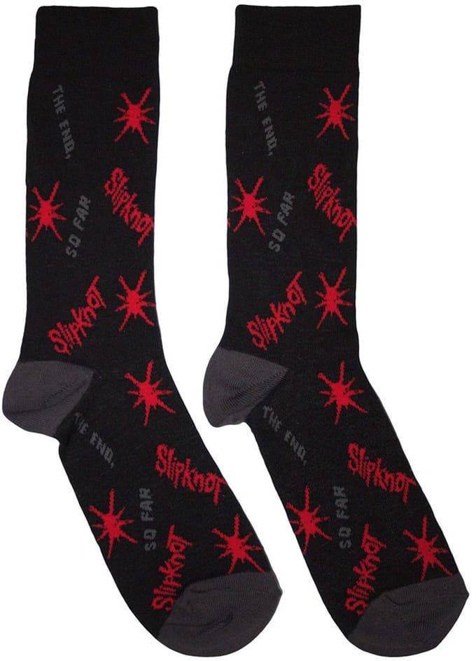 Slipknot - All Over Print Splat The End, So Far Enkelsokken - Zwart
