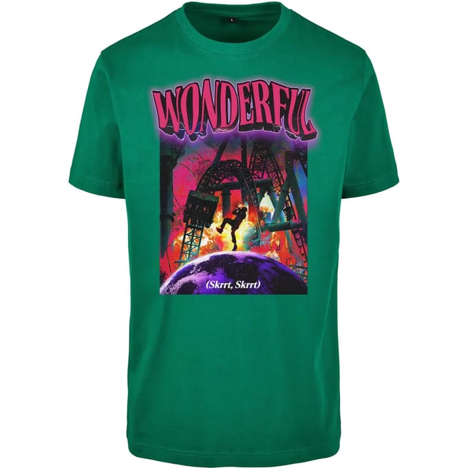Mister Tee - Wonderful Heren Tshirt - S - Groen