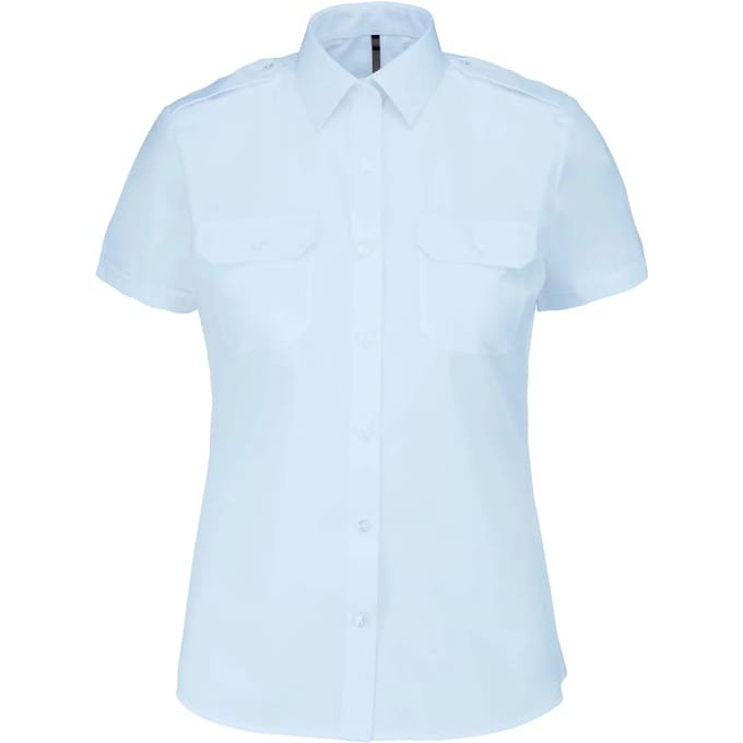 Kariban Damespilootoverhemd korte mouwen K504 - sky blue - S