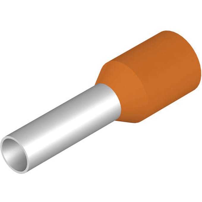 Oranje Draad Eindklem 4mm² Geïsoleerde Terminal - 9021100000 [500 Stuks]