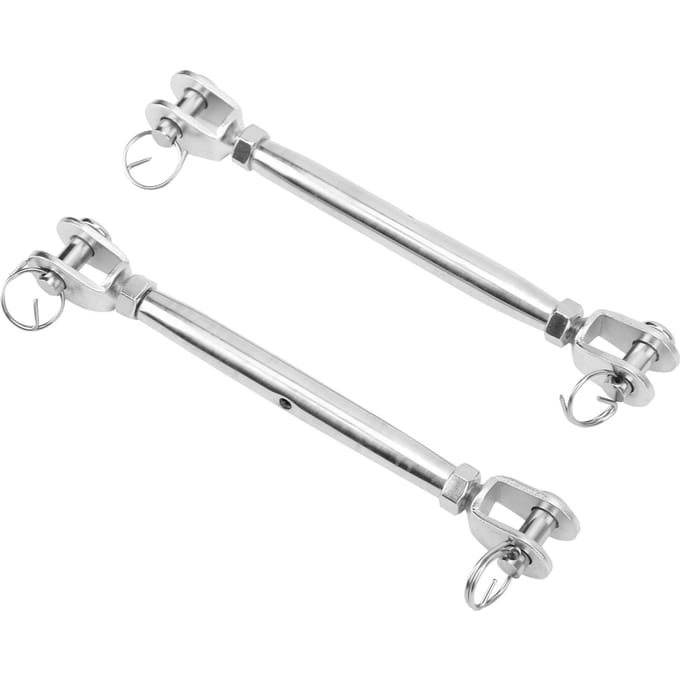 2 stuks Bek en Bek Spanner RVS Spanner Tuigageschroef Bek voor Staalkabel white