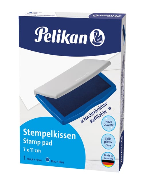 Pelikan stempelkussen formaat 110 x 70 mm. kleur Blauw