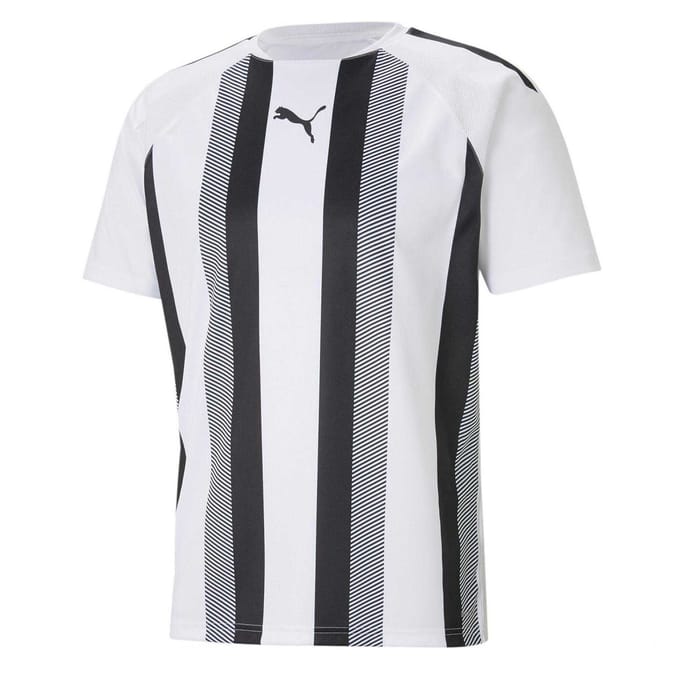 Puma Heren Team Liga Gestreept T-Shirt (Wit/Zwart)