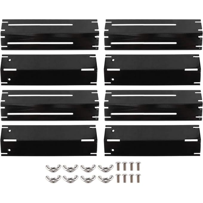 4 Sets Verstelbare Grill Hitteplaat Beschermer Hitte Tent Vervangingsonderdelen Geschikt voor Brinkman BBQ Gasgrill black