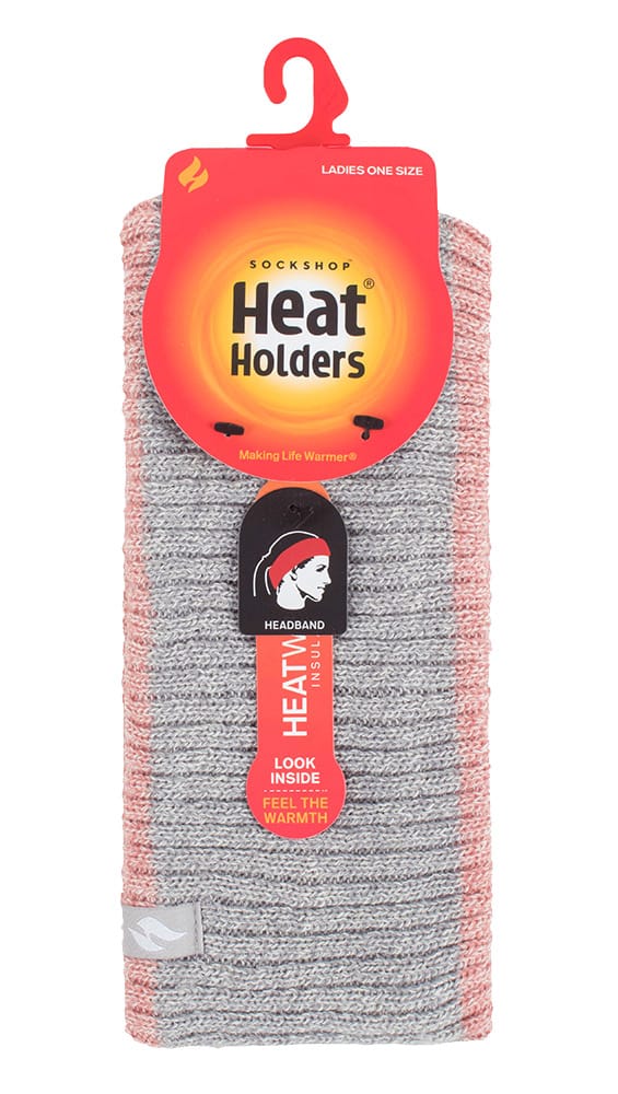 Dames fleece gevoerde thermo oorwarmer hoofdband - Geribbelde Wolk Grijs
