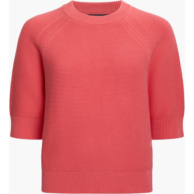 French Connection Lily Mozart Short Sleeve Raspberry Pink Taglia: L | Maglioni a maglia Outlet | Donna | Rosa