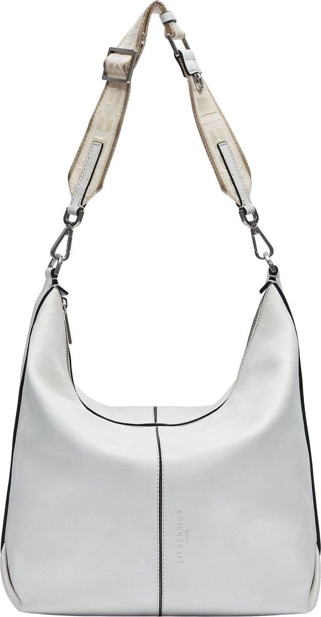 LIEBESKIND BERLIN Leren Schoudertas Paris Sheep Natural Hobo Bag White Wit