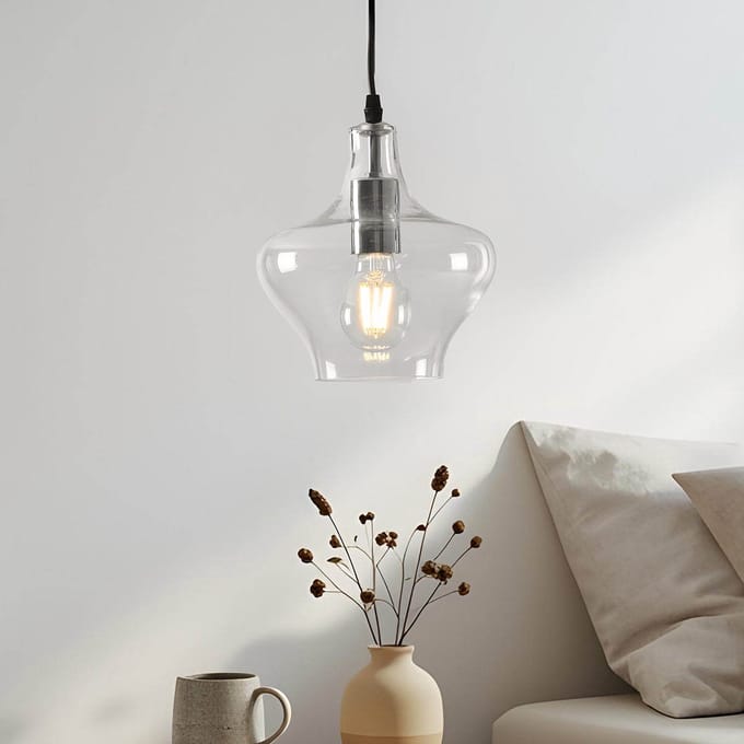 LumenXL 1-lichts hanglamp Trinidad - transparant glas - variant 3