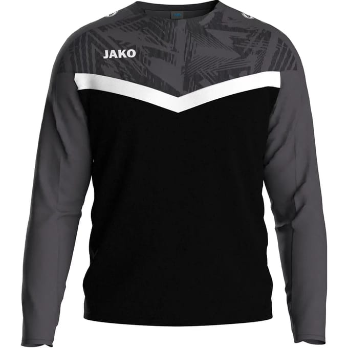 Jako Iconic Sweater Kinderen - Zwart / Antraciet | Maat: 152