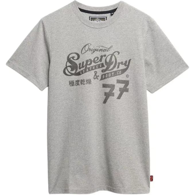 Superdry - Leather & Boot Co Script T-shirt - Heren - T-shirts