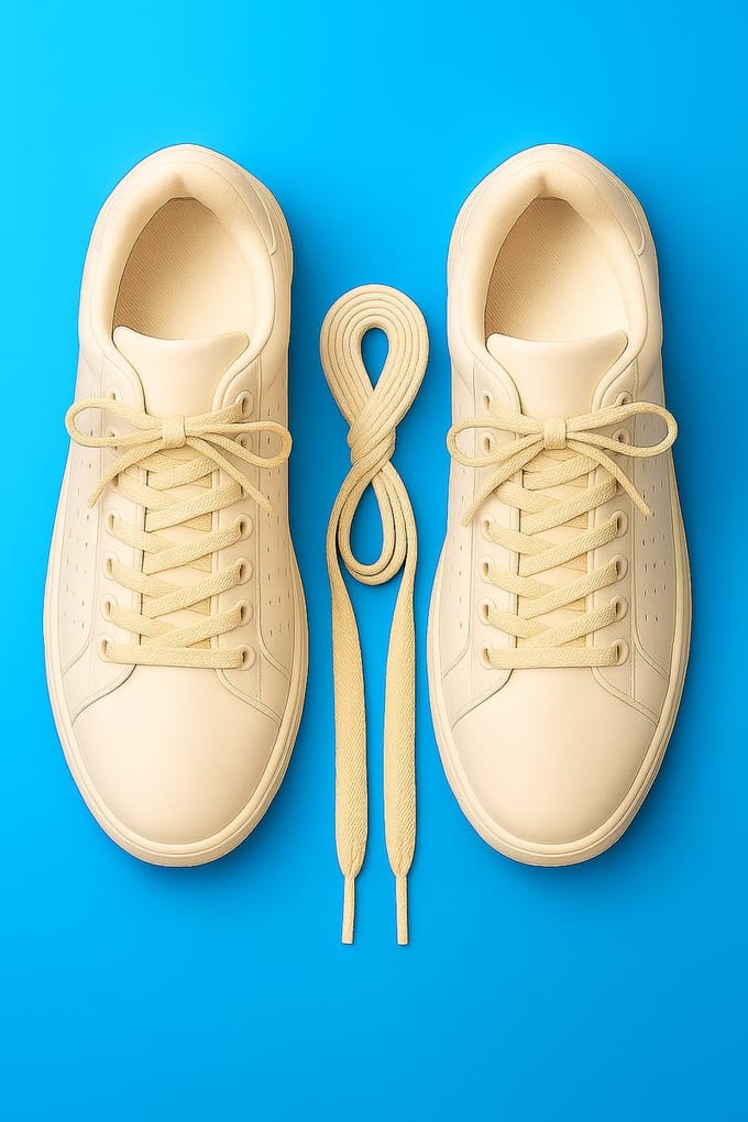 1 paar sneaker veters 120 cm ecru