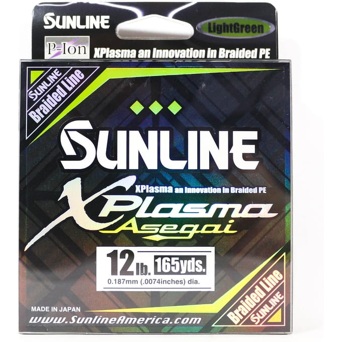 Sunline PE Line Asegai Xplasma 165yds PE 1.2 12lb Vert Clair (5011) vert clair