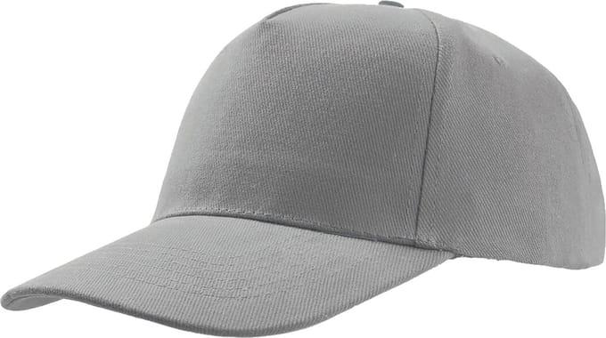 Atlantis Liberty Five Heavy Brush Cotton 5 Panel Cap (Lichtgrijs)