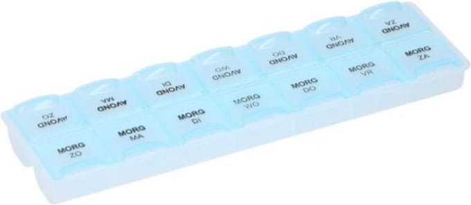 Pillendoos klein - Pil organizer - Medicatiedoos - 7 dagen - Ochtend en avond - Pillen box